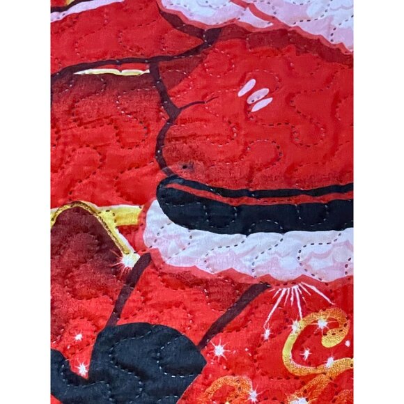 Jessy Home quilt comforter & shams king set of 3 Christmas Santa Reindeer READ - Picture 2 of 10